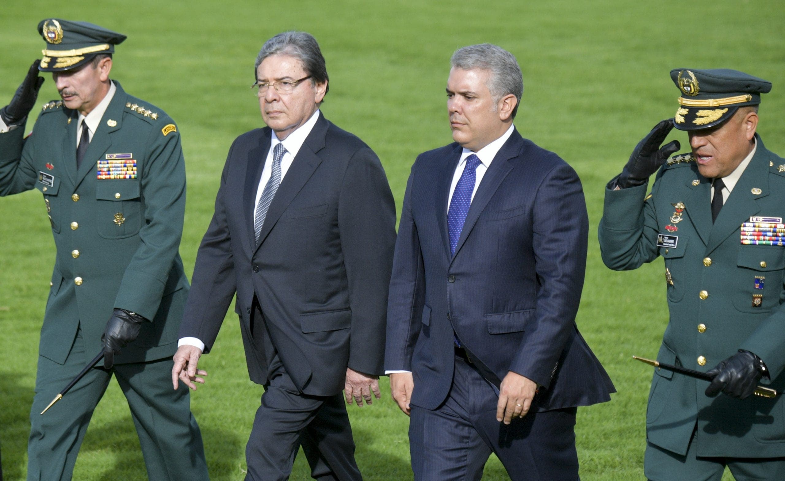 Presidente Duque y ministro de Defensa Carlos Holmes Trujillo