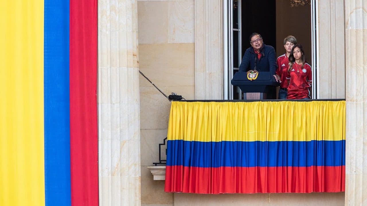 Gustavo Petro Balcón de Casa de Nariño