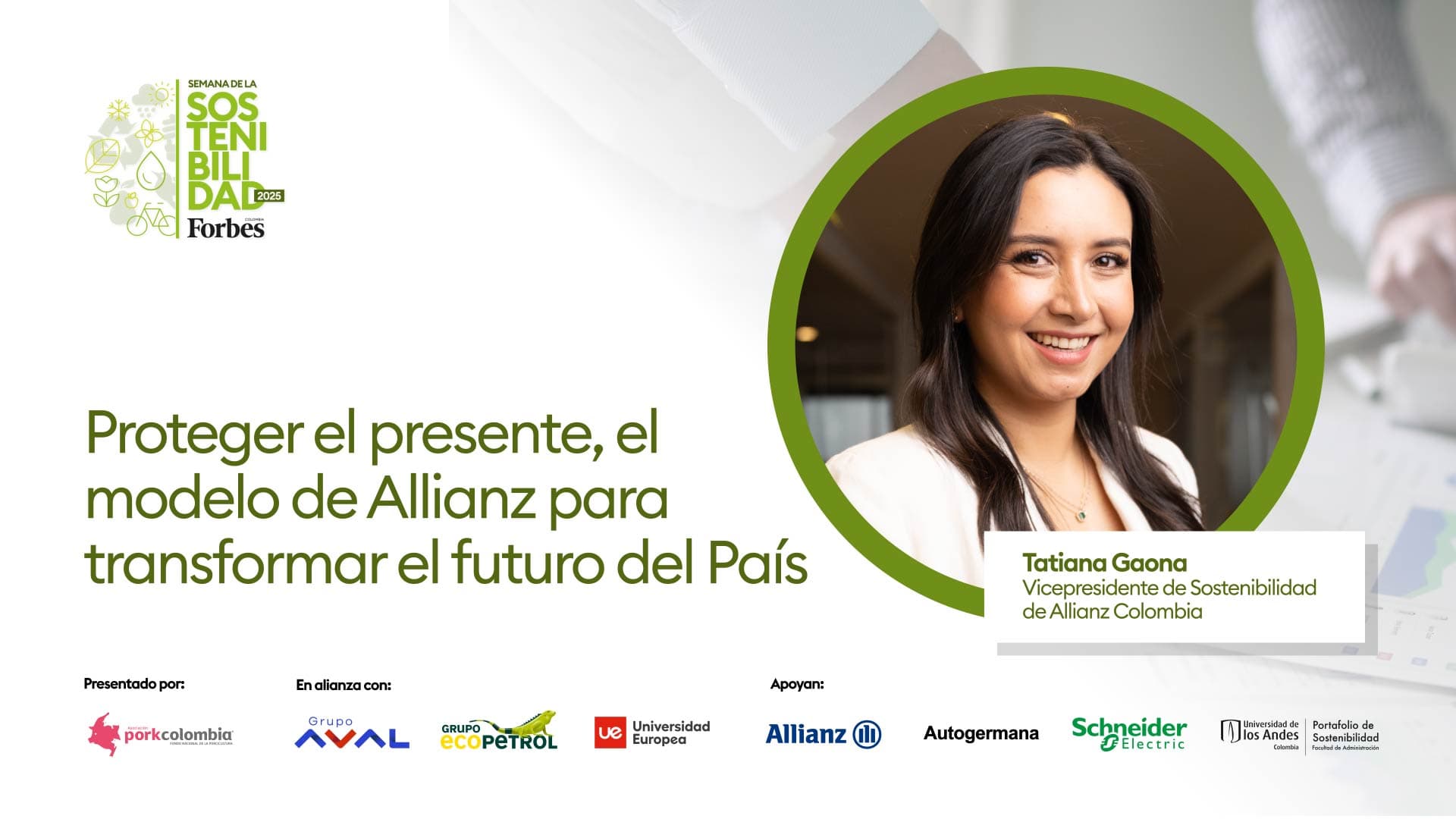Tatiana Gaona, vicepresidenta de Sostenibilidad, Allianz Colombia