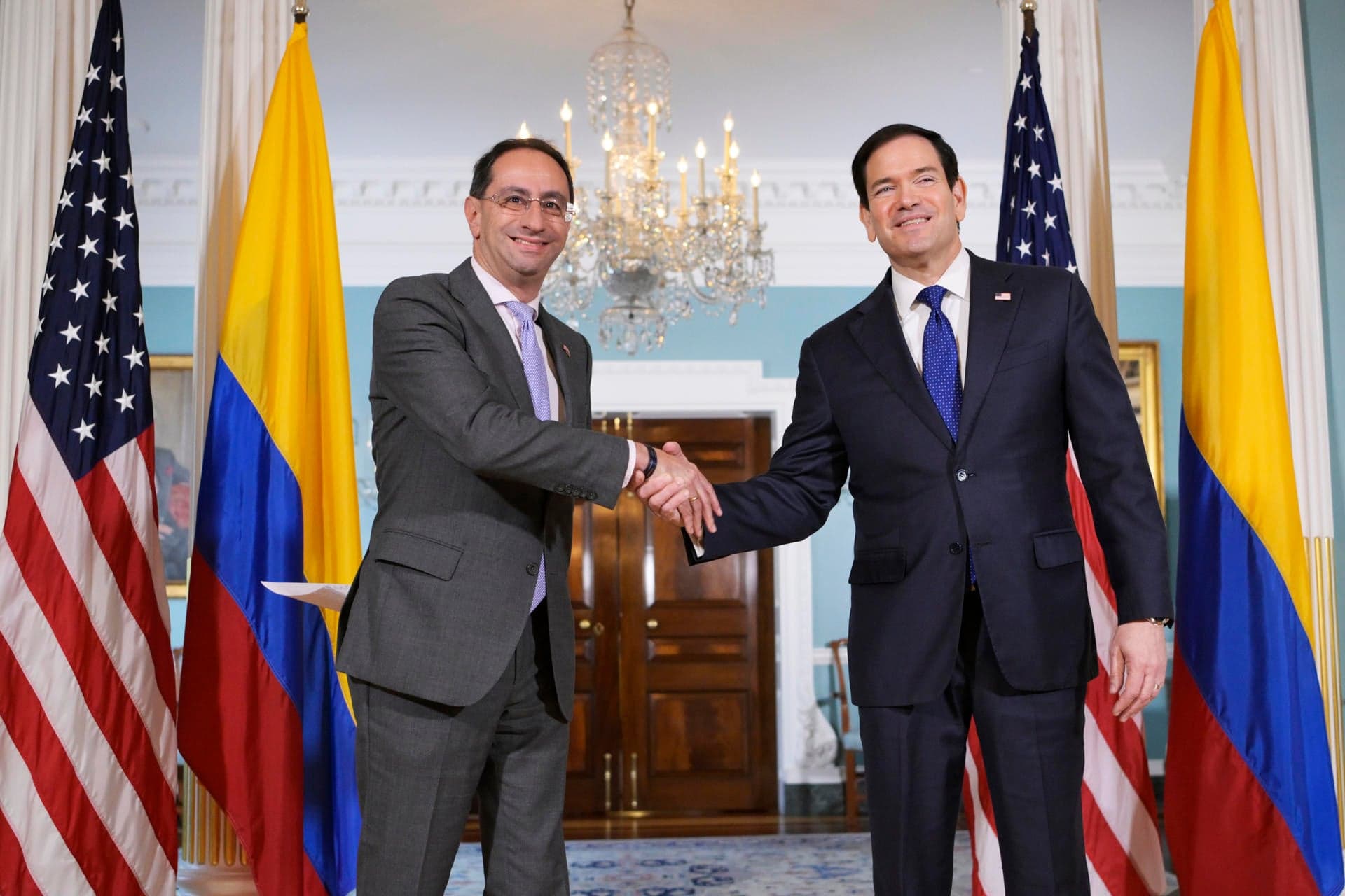 Rubio recibe al vicepresidente electo de Colombia para mostrar respaldo al nuevo Gobierno