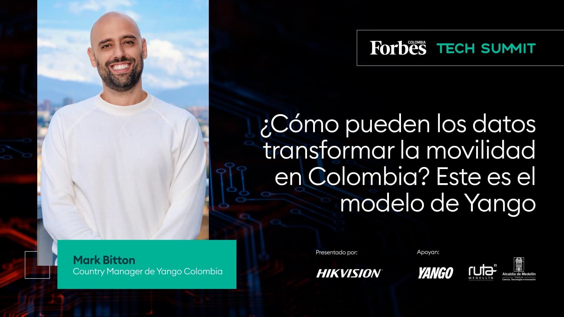 Mark Bitton, country manager de Yango en Colombia. Tech Summit